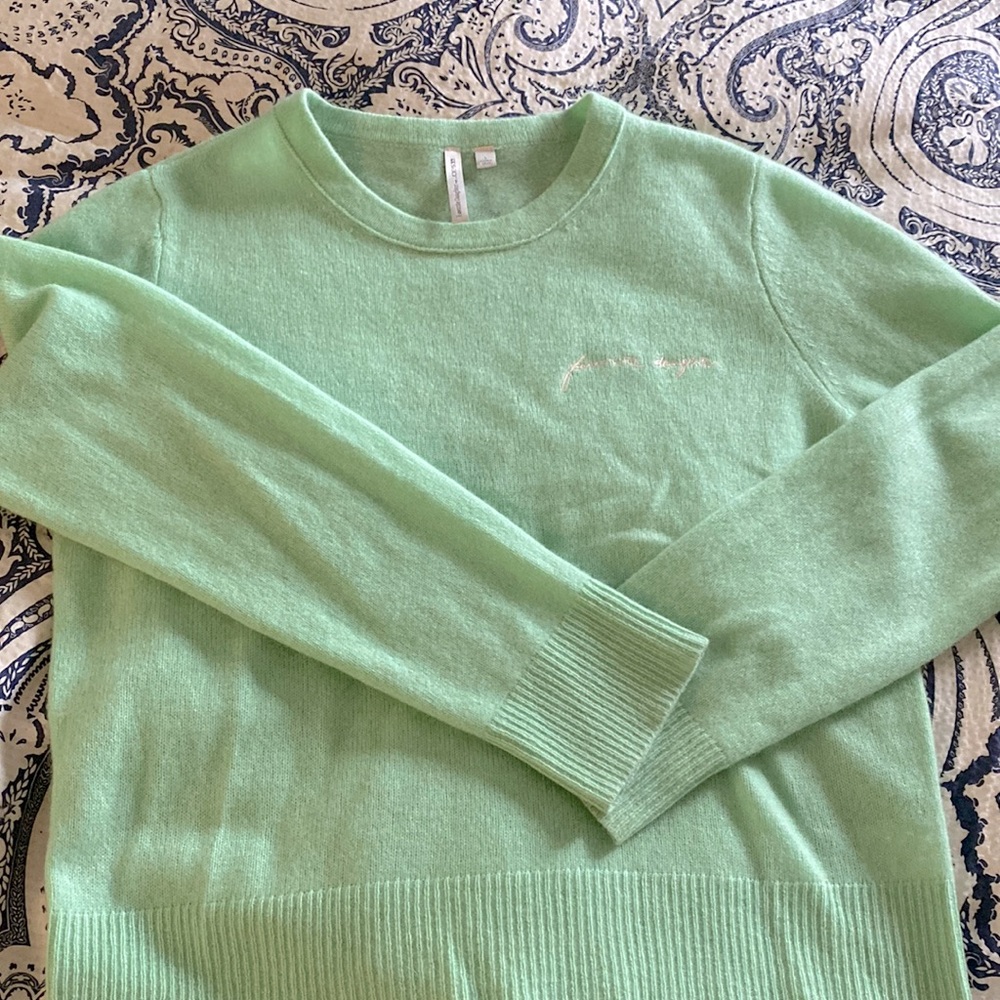 Favorite Daughter mint green cashmere sweater
